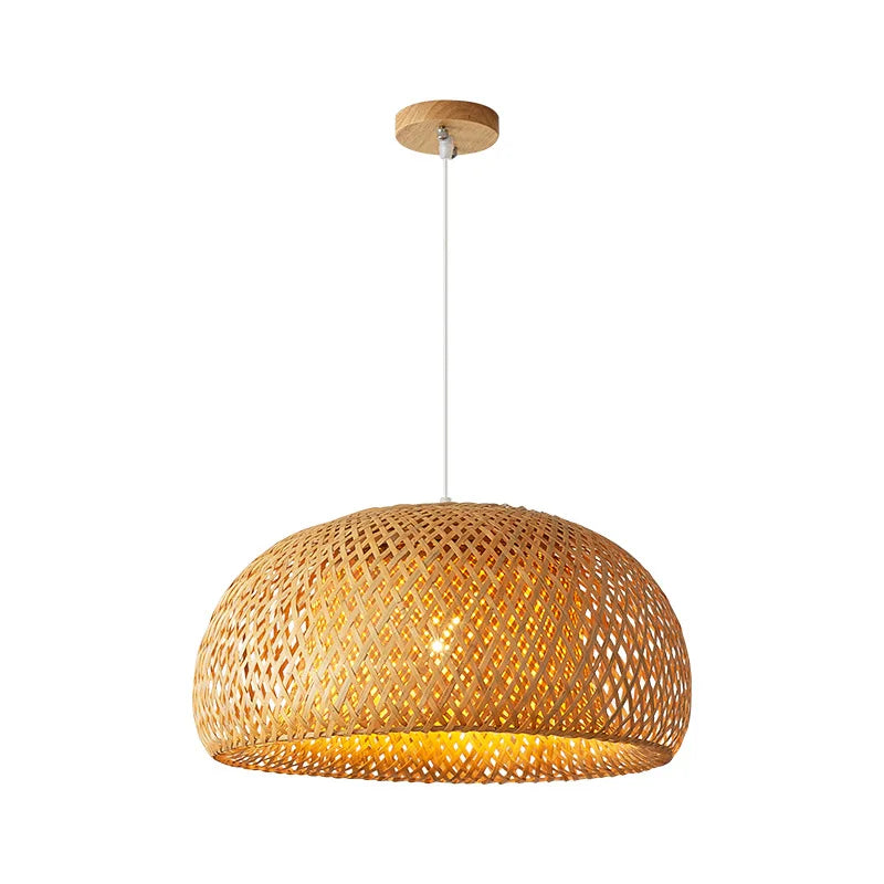Modern Natural Bamboo Pendant Simple Creative Art Style New Chinese Balcony Bedroom Aisle Entrance Dining Room Lights