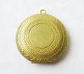 51mm Large Photo Locket Round Brass Necklace Pendant