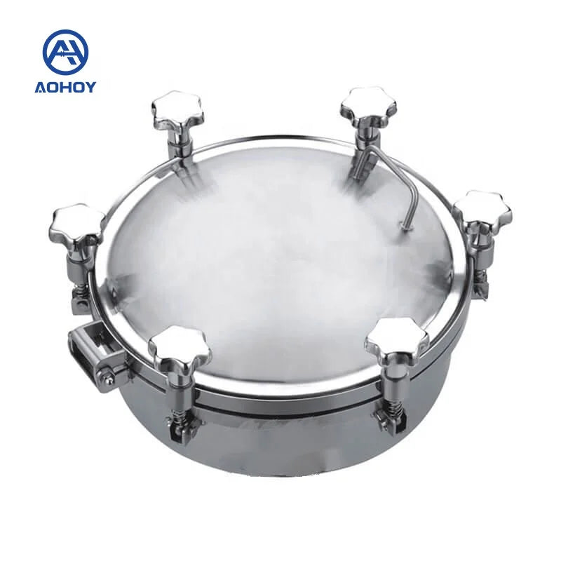 Aohoy Wholesale OEM Stainless Steel 304 Sanitary Manhole Cover High Pressure Tank Bulk Order for Pipe Fittings