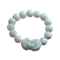 12mm Wholesale Natural  Green Jadeite Myanmar Merchants PiXiu Hand String Ice Kind of Jade Beads Bracelet Men and Women