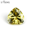 Ready to Ship 200 Pcs Wholesale Birthstone Light Yellow Loose CZ Stone Heart Shape Cubic Zirconia Stones