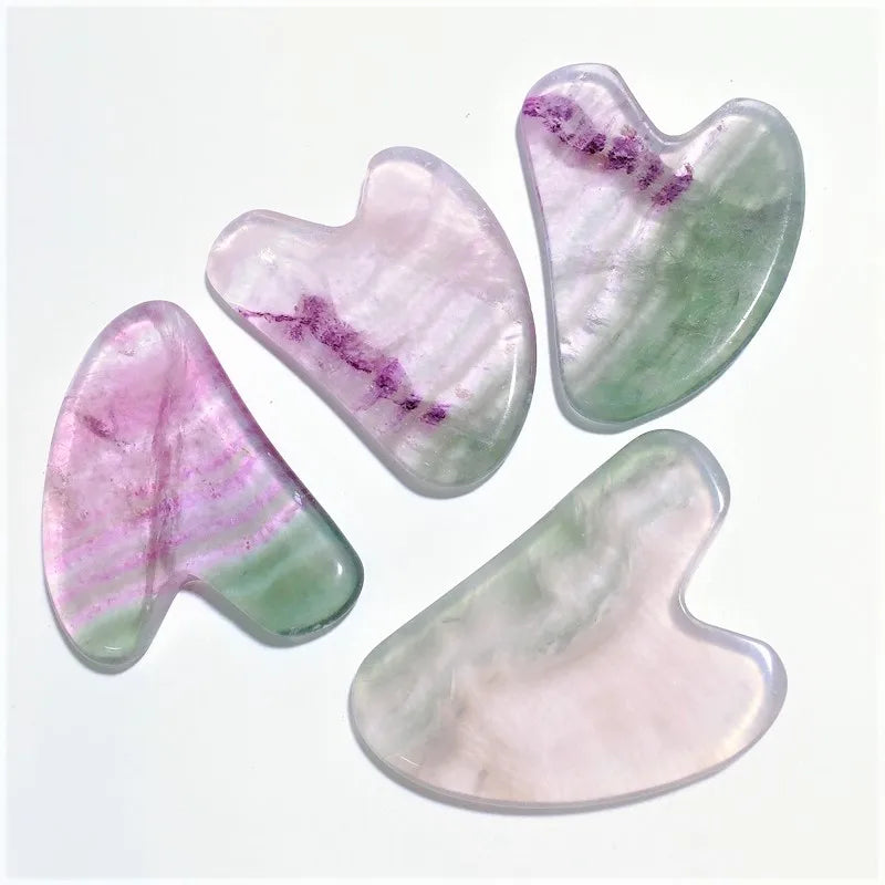 HY Best Present Fluorite Heart Gemstone Scraping Board For Gua Sha SPA