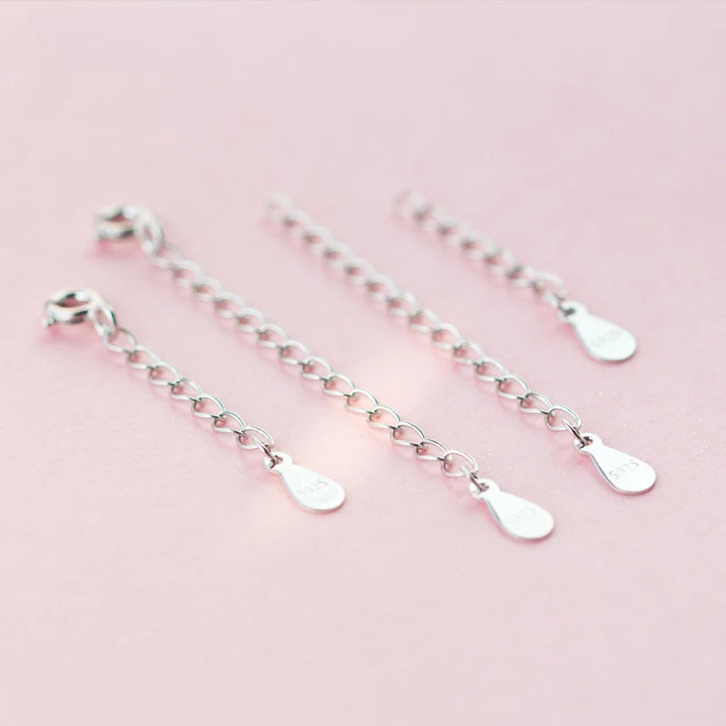 Individual Extend Chain 925 Sterling Silver Extension Chain for Bracelet Necklace