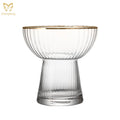 14 OZ Stemless Margarita Glasses Striped Drinking Glasses Contemporary Coupe Cocktail Glasses for Bar Party Wedding