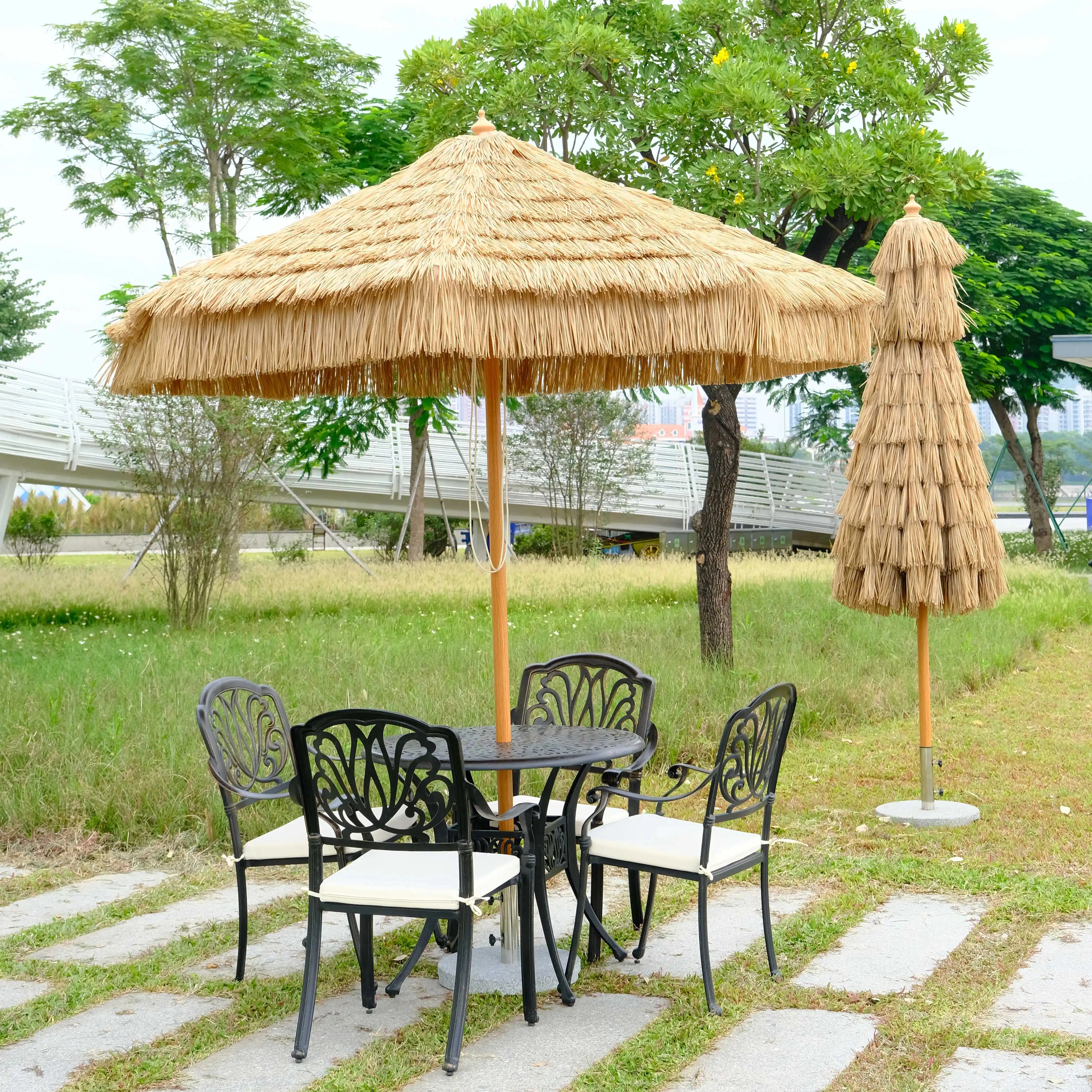 Patio Umbrella & Bases with logo Bohemian Beach Umbrella for the Rain Outdoor Custom Parasol Luxurious Stand Furniture Parasol
