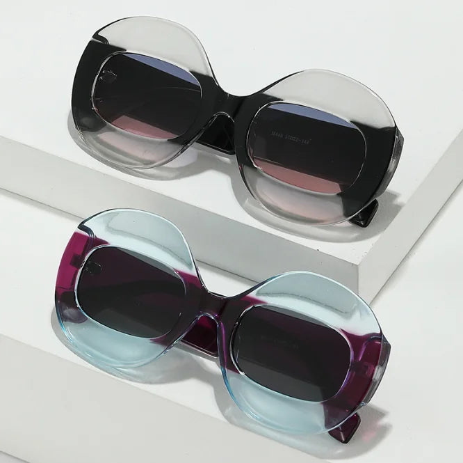 2024 Christmas Tree Star Eyewear Fashion Rimless Funky Party Sunglasses Metal Frame Glasses for Women Men Lentes De Sol