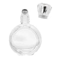 New Design Mini 10ml Round Glass Stick Bottle for Balm Essential Oil Leakproof Stainless Steel Press Roller Glass Bottle