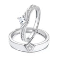 Fashion Rings for Boy and Girl Silver Plated with 925 Marks Wedding Rings Romantic Style Wholesale Price Cheap Zircon Rings