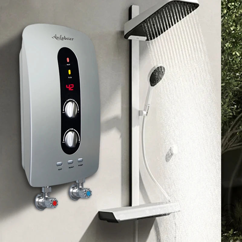 110V Smart Home Appliances Water Heater for Bathroom Instant Electric With Booster Pressure Pump