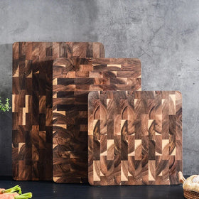 Wholesale Custom Kitchen Large Multifunction Thick Acacia Solid Wood Chopping Board Wooden Cutting Board with Juice Groove