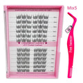 Wholesale 15--18mm Fluffy Faux Mink Lashes Private Label Fluffy Lash Strips Vendor False Lashes Packaging Boxes Mix5