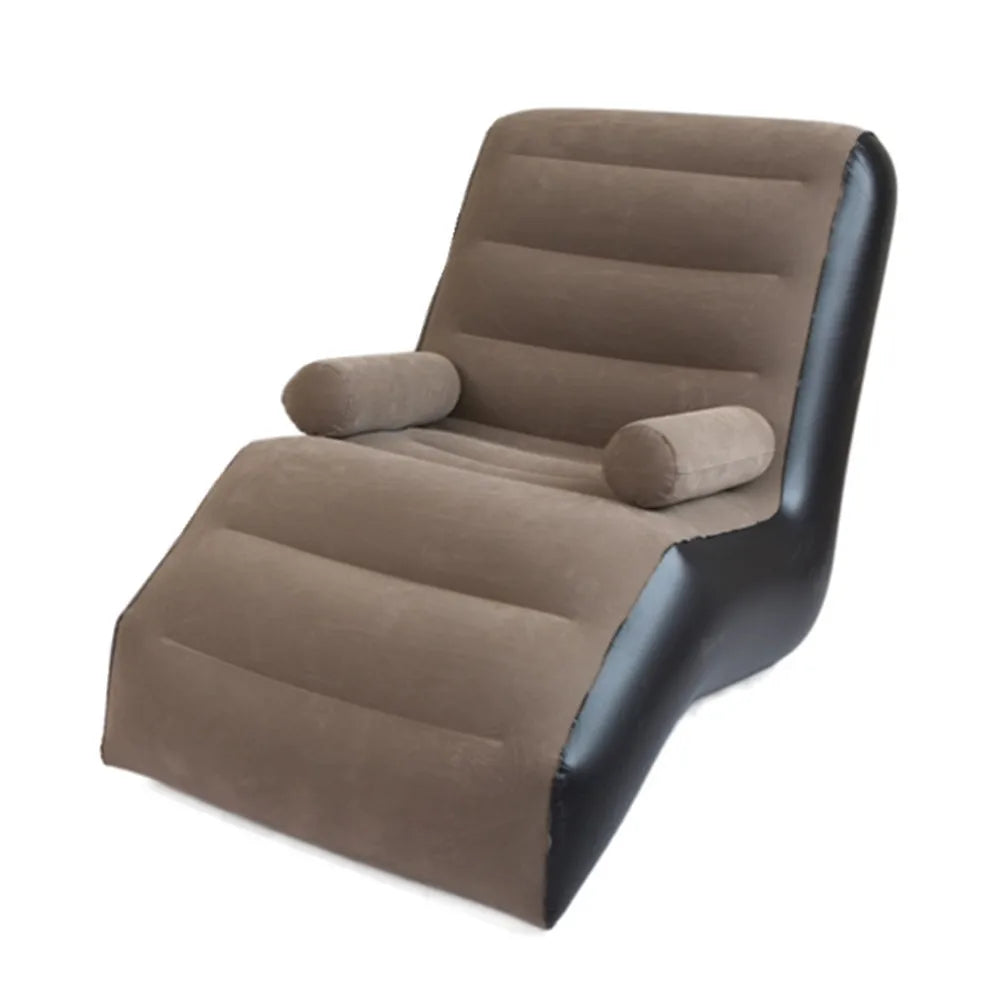 Hot Sale Inflatable Couch Lazy Sofa Bag Waterproof Anti-Air Leaking Design-Ideal Inflatable S Shape Sofa Chair MegaBDM