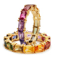 CAOSHI Ins Jewelry CZ Gold Wedding Engagement Ring Femme Women for Ring Fashion Crystal Rainbow Rings Women