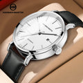 HANNAH MARTIN WATCH FACTORY Stock Supply Custom 10 Bar Waterproof Wristwatch Wholesale Minimalist Mechanical Watch with Calendar