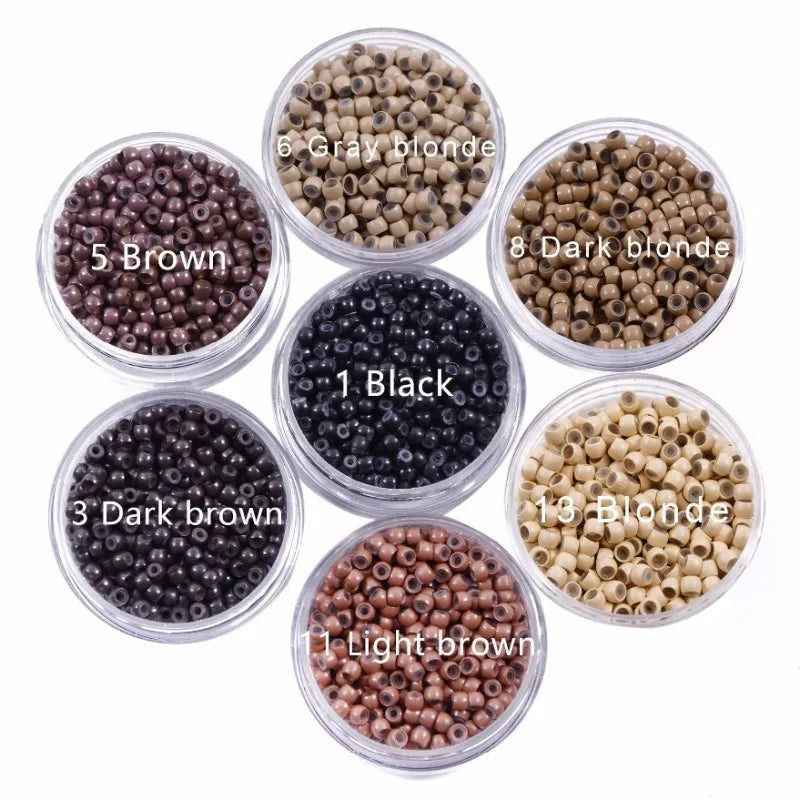 Stock Nano Silicone Ring 3.0MM Copper Hair Extensions 1000 Pieces of Nano Hair Extensions Buckle