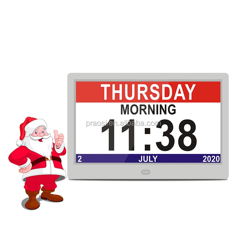Hot Selling Lcd Screen 10.1 Inch Digital Picture Frame Desk Calendar Clock With Remote Control