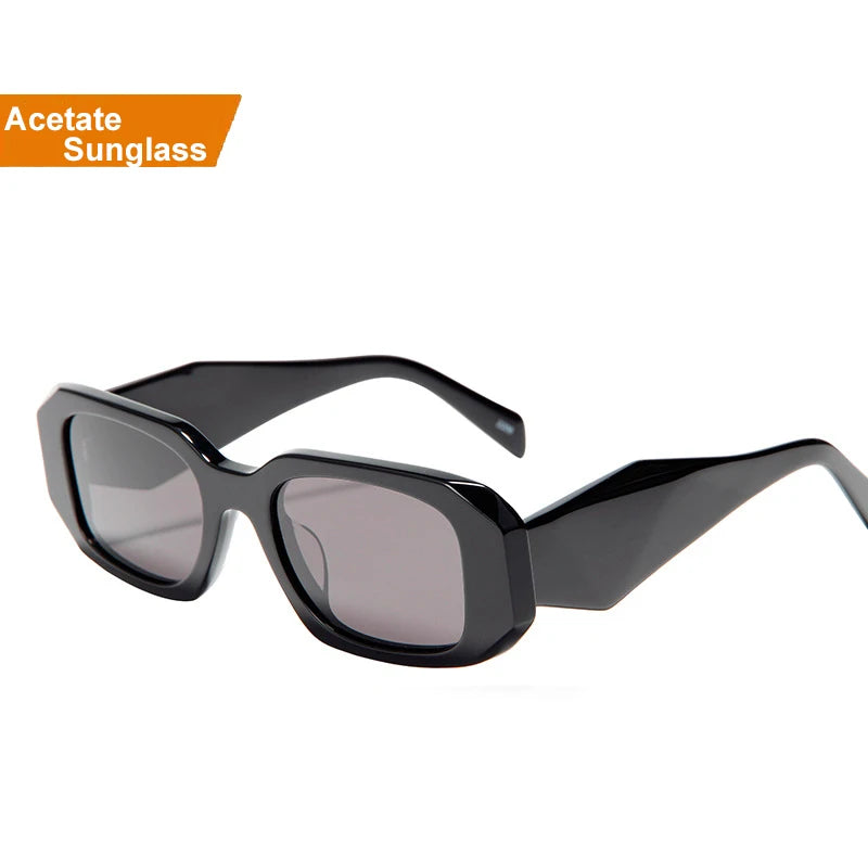 Square Vintage Sunglasses Women 2023 Custom Logo Handmade Rectangle Thick Square Men Shades Acetate Frame Sunglass