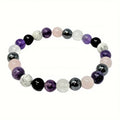 Wholesale Natural Stone Amethyst Rose Quartz Beaded Bracelet Healing Crystal Bracelet for Men and Women