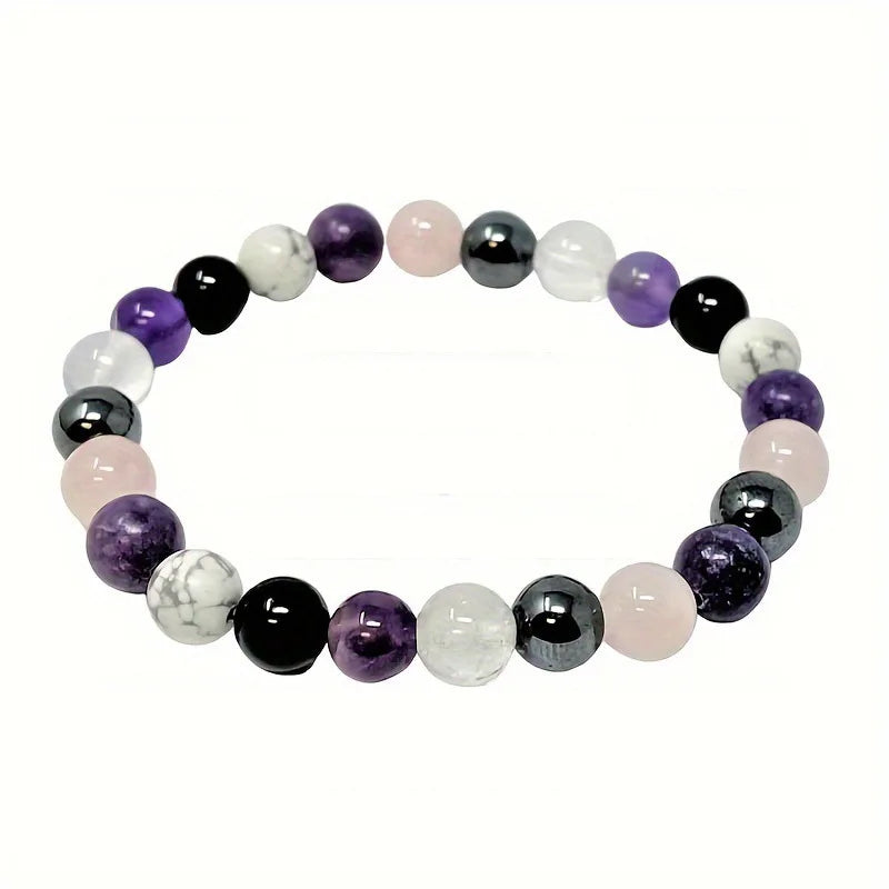 Wholesale Natural Stone Amethyst Rose Quartz Beaded Bracelet Healing Crystal Bracelet for Men and Women