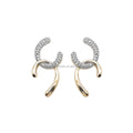 Nature Diamond Earrings Jewelry Trendy Cute Shape 14K Au585 Solid Gold Earrings Fine Jewelry for Women Wedding GIft