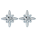 Latest Earrings Jewelry Shining Star Snowflake Inlaid Zircon Stone S925 Sterling Silver Women's Unique Earrings