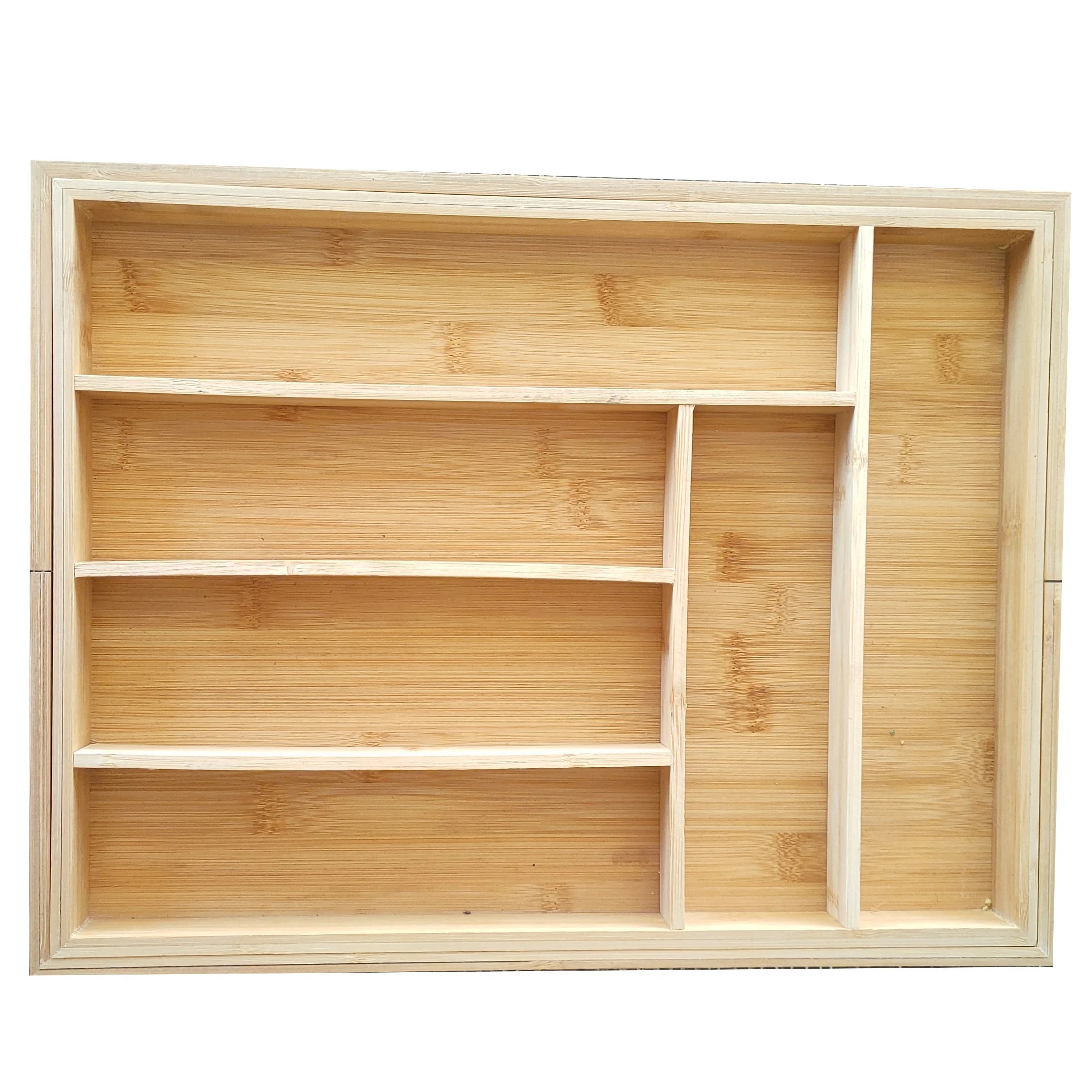 Bamboo Expandable Utensil Organizer Tray Wholesale Multi-function Kitchen Drawer Organizer