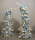 Wholesale Artificial Silk Blue Wedding Horn Flowers Arch Flowers Arrangement Arch Artificial Flower Arch Set for Wedding Decor