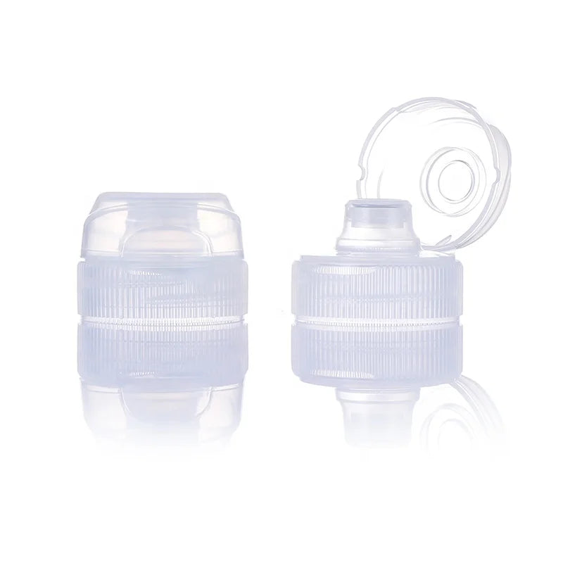 38/400 Cosmetic Non Spill White PP Plastic Flip Top Cap Customized Professional Manufacturer Bottles Lids Wholesale