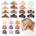 Wholesale Convenience Women Various Colors Acrylic Large Rectangle Matte Hair Non-slip Clip Claw Set for Thick Hair Make up Bath