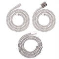Wholesale 925 Sterling Silver Classic Hip Hop VVS Cuban Necklace Moissanite Quality White Cut Fashionable Stud Earrings Weddings