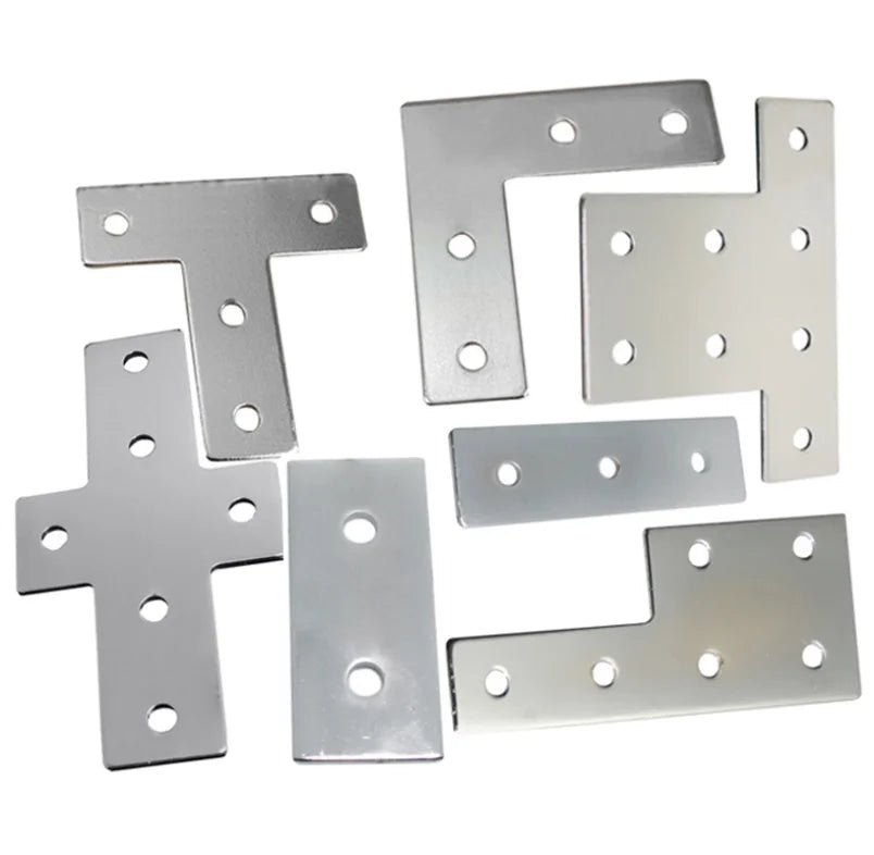 2020/3030/4040 Aluminum Extrusion Profile Construction Brackets with T V L I Shape Outer Plate Connectors T Type Outer Connector