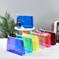 Transparent PVC Zipper Bag Large Fashionable Cosmetic Travel  Toiletry Bag Daily Plastic PVC Stationery Bag in Stock