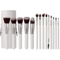 2023 Hot Selling 14Pcs Makeup Brushes Set With Travel Makeup Bag Wood Handle Cosmetic Custom Portable Beauty Brush Kit