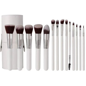 2023 Hot Selling 14Pcs Makeup Brushes Set With Travel Makeup Bag Wood Handle Cosmetic Custom Portable Beauty Brush Kit
