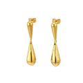 Latest 18K Gold Plated Stainless Steel Jewelry Water Drop Tassel Pendant Drop Earrings Waterproof for Women Earrings E241596