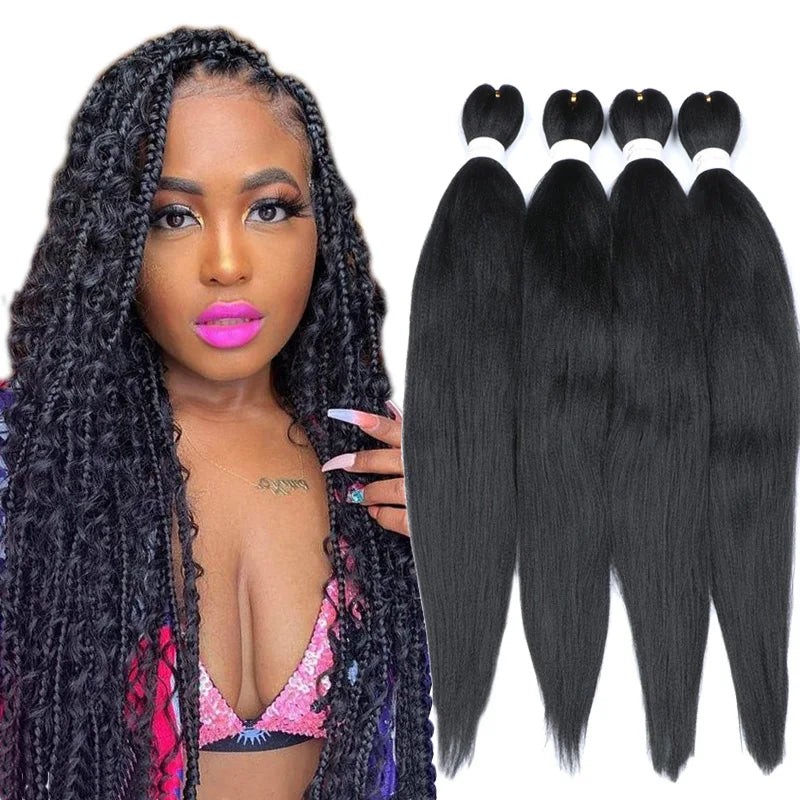 Real Easy Braiding Hair Extension Pre-Stretch Jumbo Braid with Japanese Synthetic Fiber for Crochet Braids
