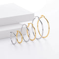 Classic Hollow 20/30/40mm Three Size Tube Earrings Women Jewelry 925 Sterling Silver Thin Large Hoop Earrings