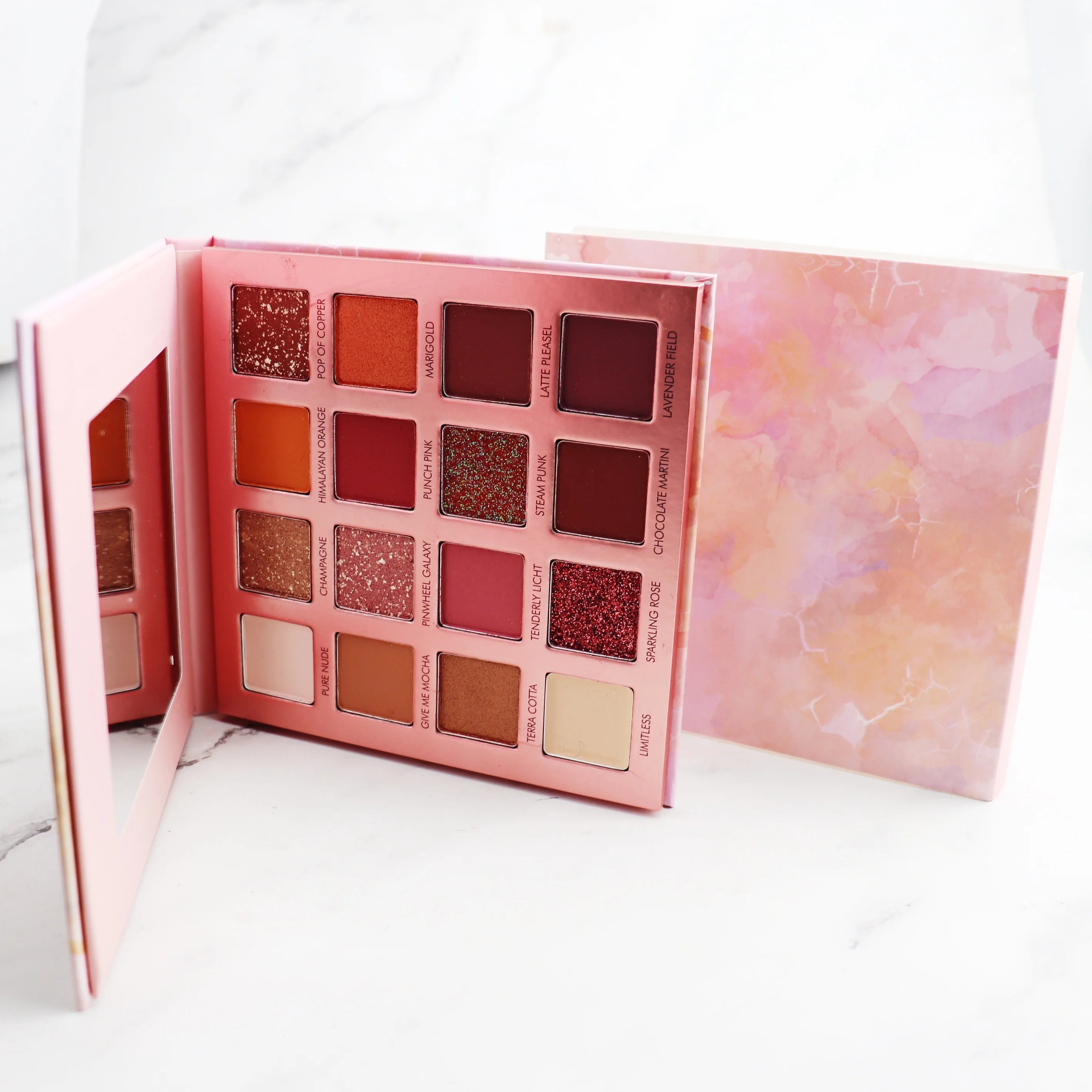 Custom Logo Brand New with Mirror Paleta Sombras De Ojos pink Eyeshadow Palette Private Label