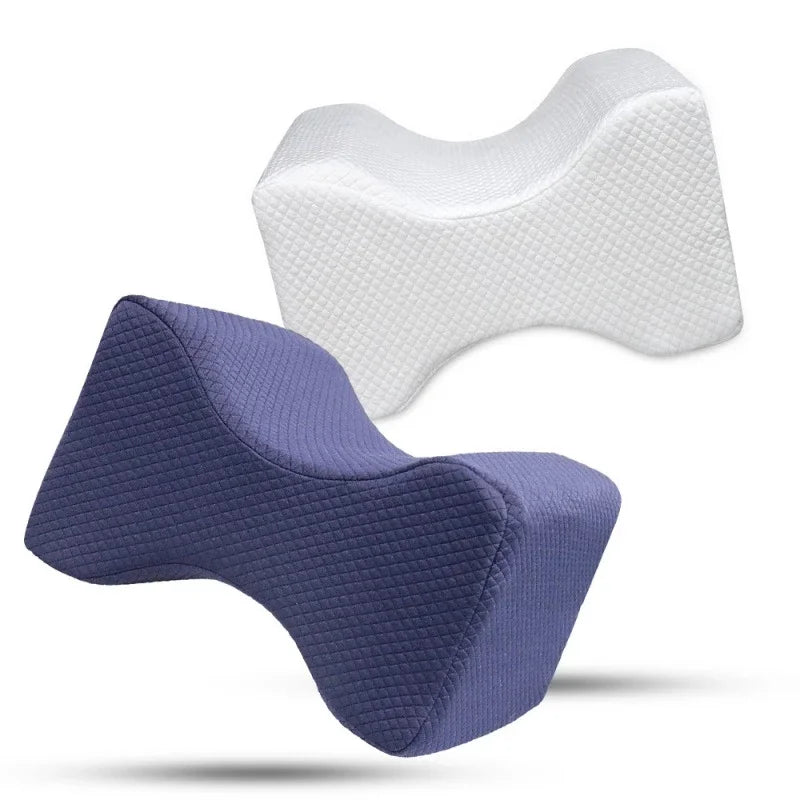 Resilience Memory Foam Knee Support Pillow Leg Pillow for Side or Back Sleepers Pregnancy Relief Sciatic Pain