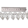 WRC-420 Keering Big Glass Crystal Rhine Stone Golden Tassels Trimmings Fringe With Rhinestones