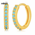 18K Gold Plated Luxury Inlaid Zircon Elegant Hoop Earring with Good Quality for Women Jewelry