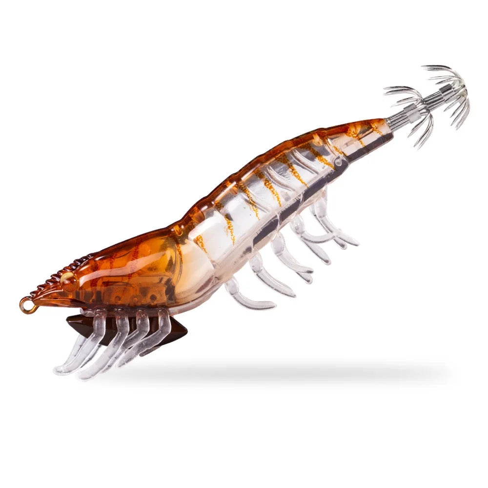 Wholesale Octopus Cuttlefish Japanese Squid Jig Free Sample Wooden Egi Shrimp Squid Hook Fishing Lure