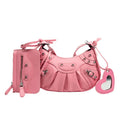 Wholesale Women Hobo Handbags Motorcycle Tote Bags Rivet Purse Shoulder Bag Totes Punk Hip Hop Satchel Style Handbags