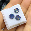 Factory Prices Dark Blue Color Loose Moissanite 1ct-6ct Best Quality Round Brilliant Cut Loose Synthetic Moissanite Diamond.