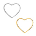 Fashion Jewelry Hollow Out Cut Line Stainless Steel Custom Heart Shape Charms for Bracelet MegaBDM