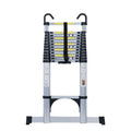 Portable Industrial Aluminum Telescopic Folding Ladder with Hook 150kg Load Capacity