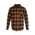 Manufactory Wholesale Woven Long Sleeve Fashion Autumn Custom Turn-down Collar Plaid Shirt Men