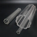 JR Glass Heat Resistant plum Blossom Shape Transparent 3.3 Borosilicate Glass Tube