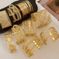 2024 New Arrival Fashion Jewelry Minimalist Cool Metal Open Bracelet Exaggerated Bracelet Gold Plated Cuff Bangle Bracelet