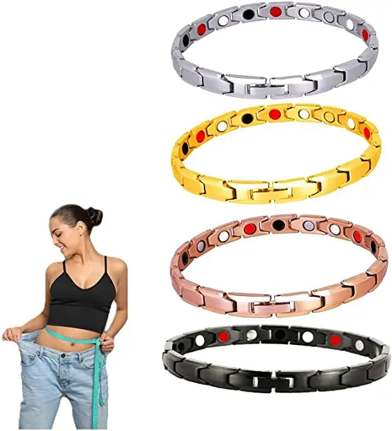 2025 Hot Sale Magnetic Therapy Bracelet Joint Pain Relief Weight Loss  Magnetic Lymph Detox Bracelet for Women